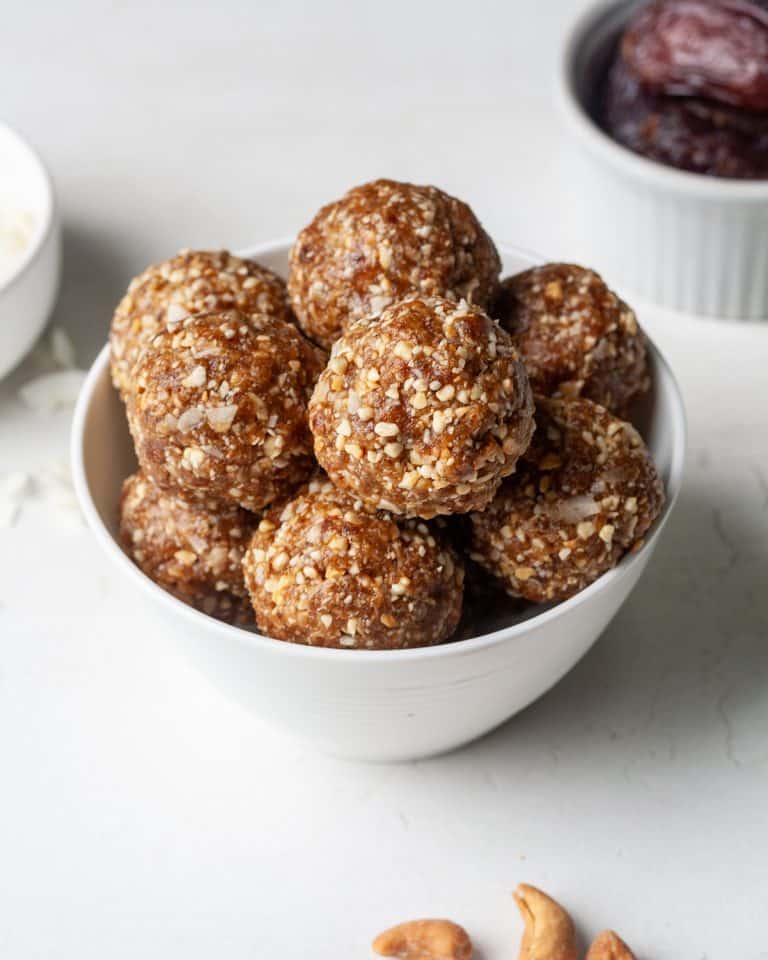 Cashew Coconut Date Balls - JoyFoodSunshine