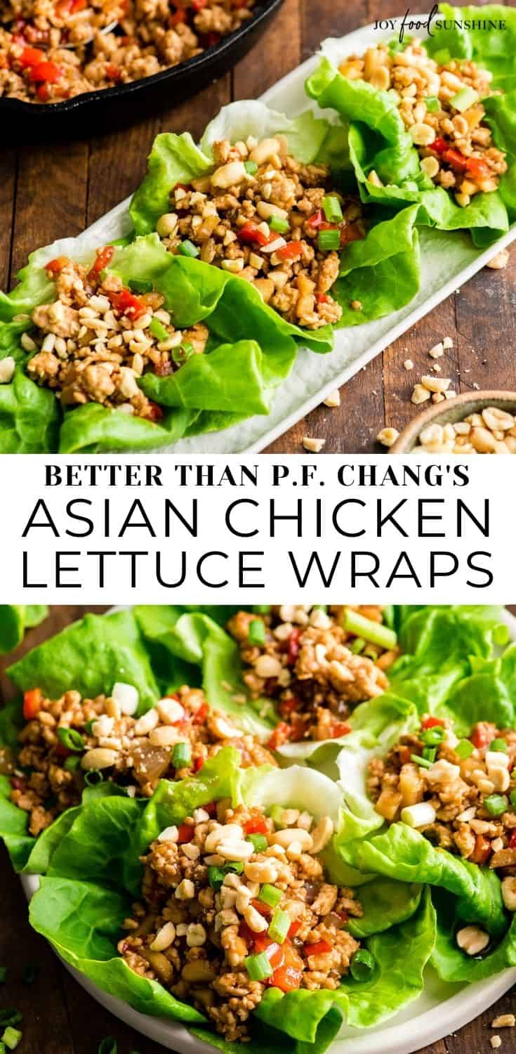 Asian Chicken Lettuce Wraps (Better than P.F. Chang's)! - JoyFoodSunshine