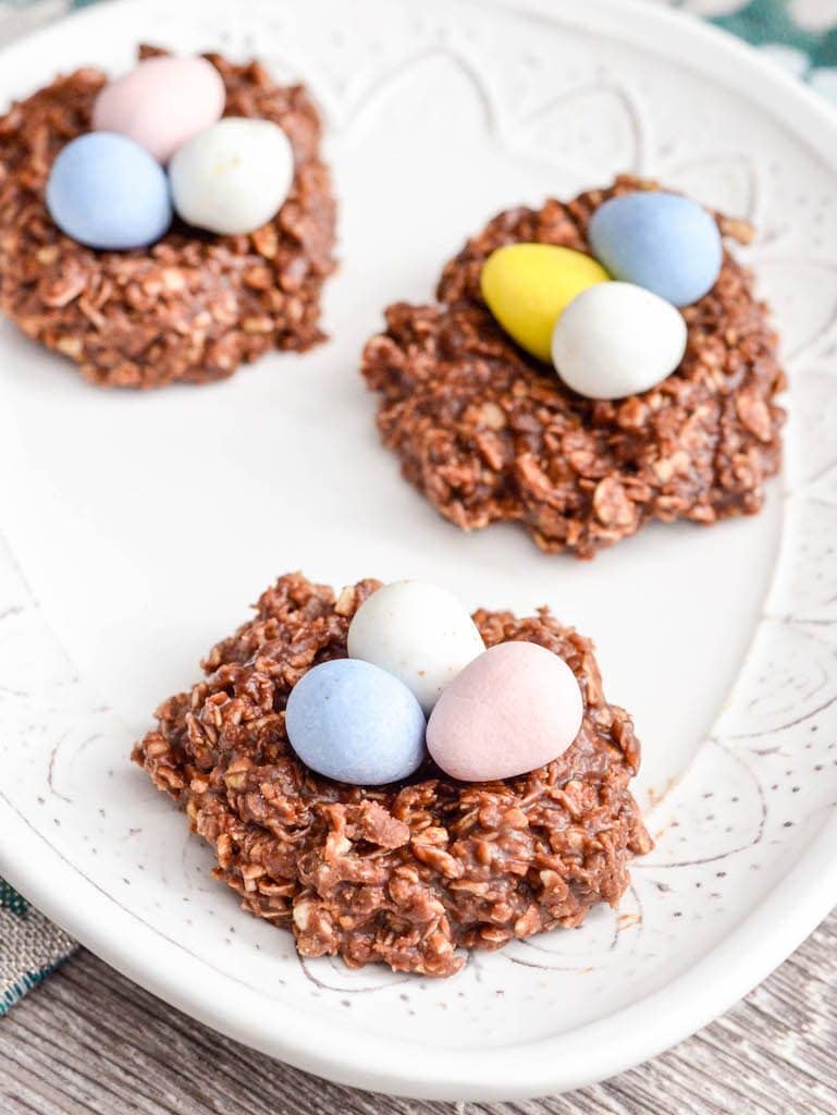 No Bake Chocolate Peanut Butter Cookie Nests - Joyfoodsunshine