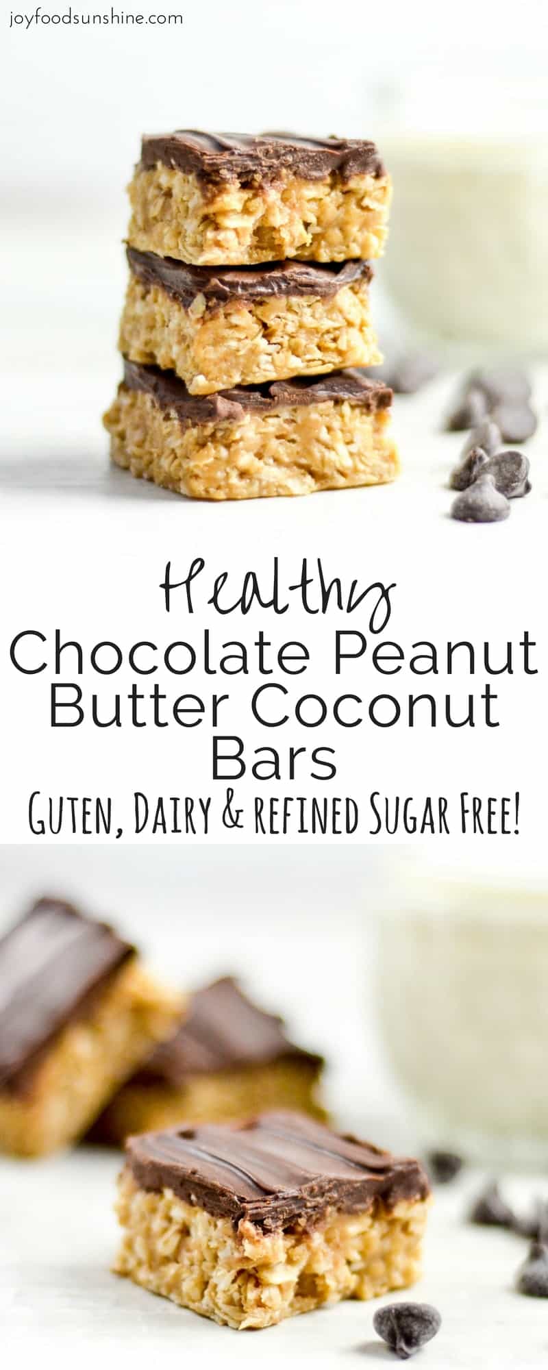 No-Bake Chocolate Peanut Butter Coconut Bars {Gluten & Dairy-Free ...