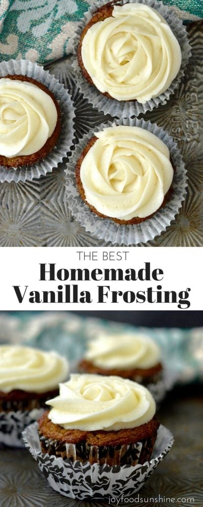 The Best Homemade Vanilla Frosting - Joyfoodsunshine