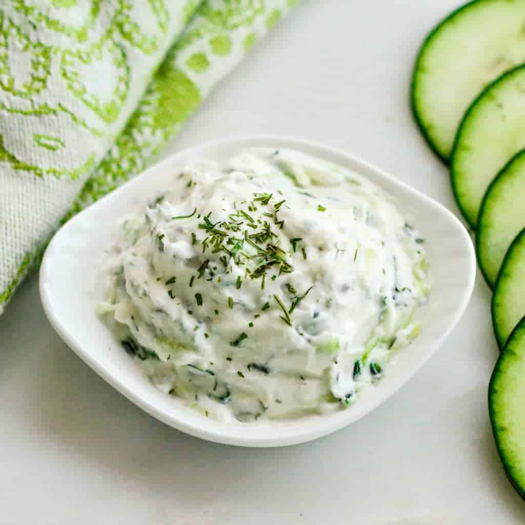 Easy Homemade Tzatziki Sauce - JoyFoodSunshine