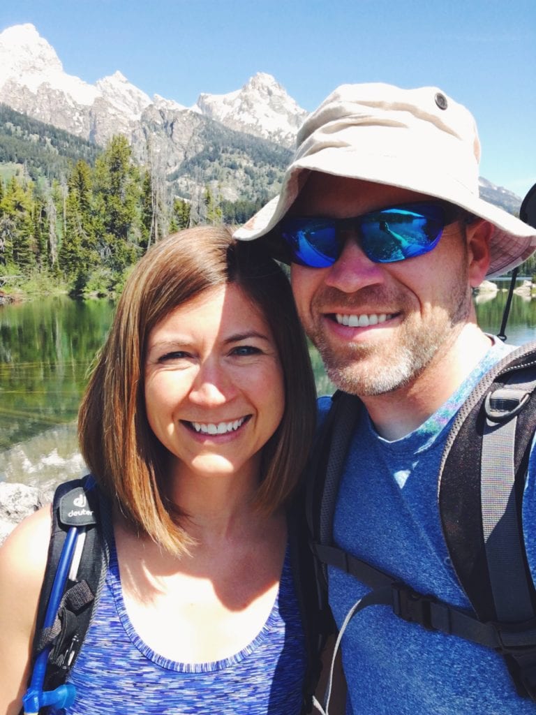 Photo of mom and dad in the mountains in The Complete Guide to Hiking with Kids! 