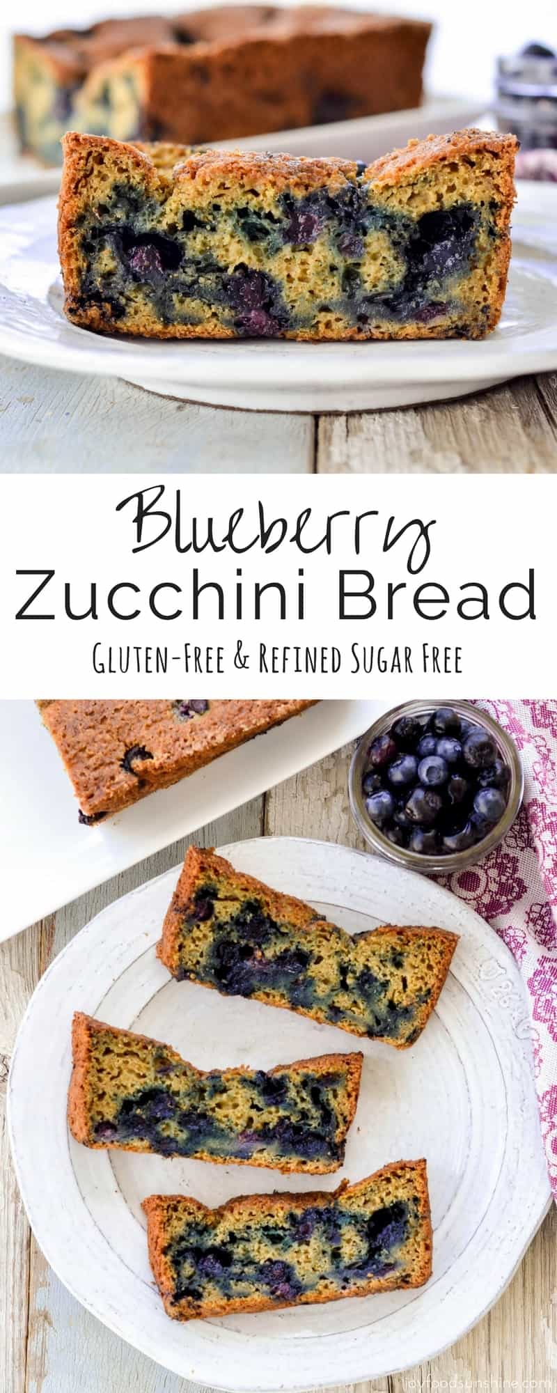Zucchini Blueberry Bread - Joyfoodsunshine