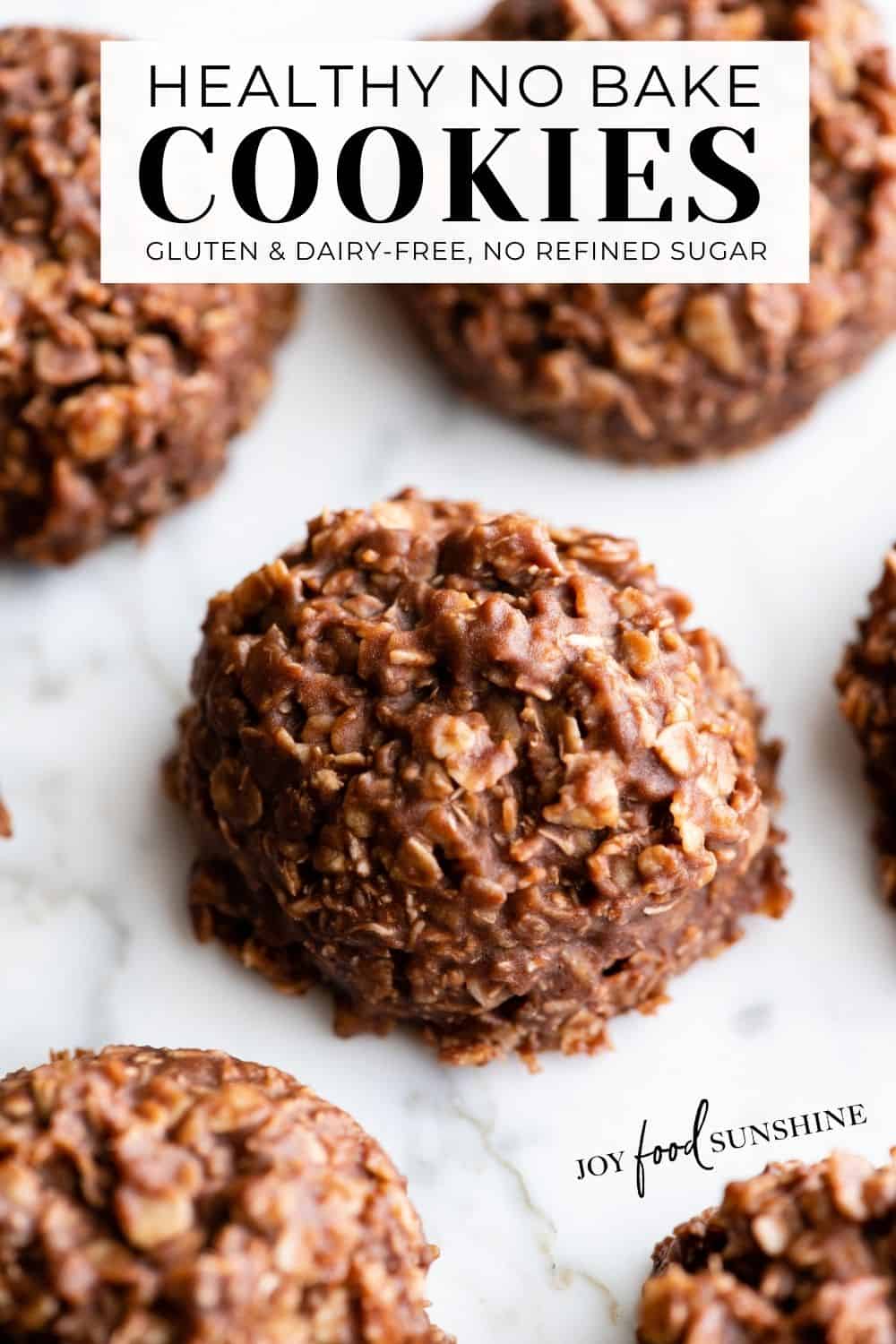 Healthy No-Bake Chocolate Peanut Butter Cookies - JoyFoodSunshine