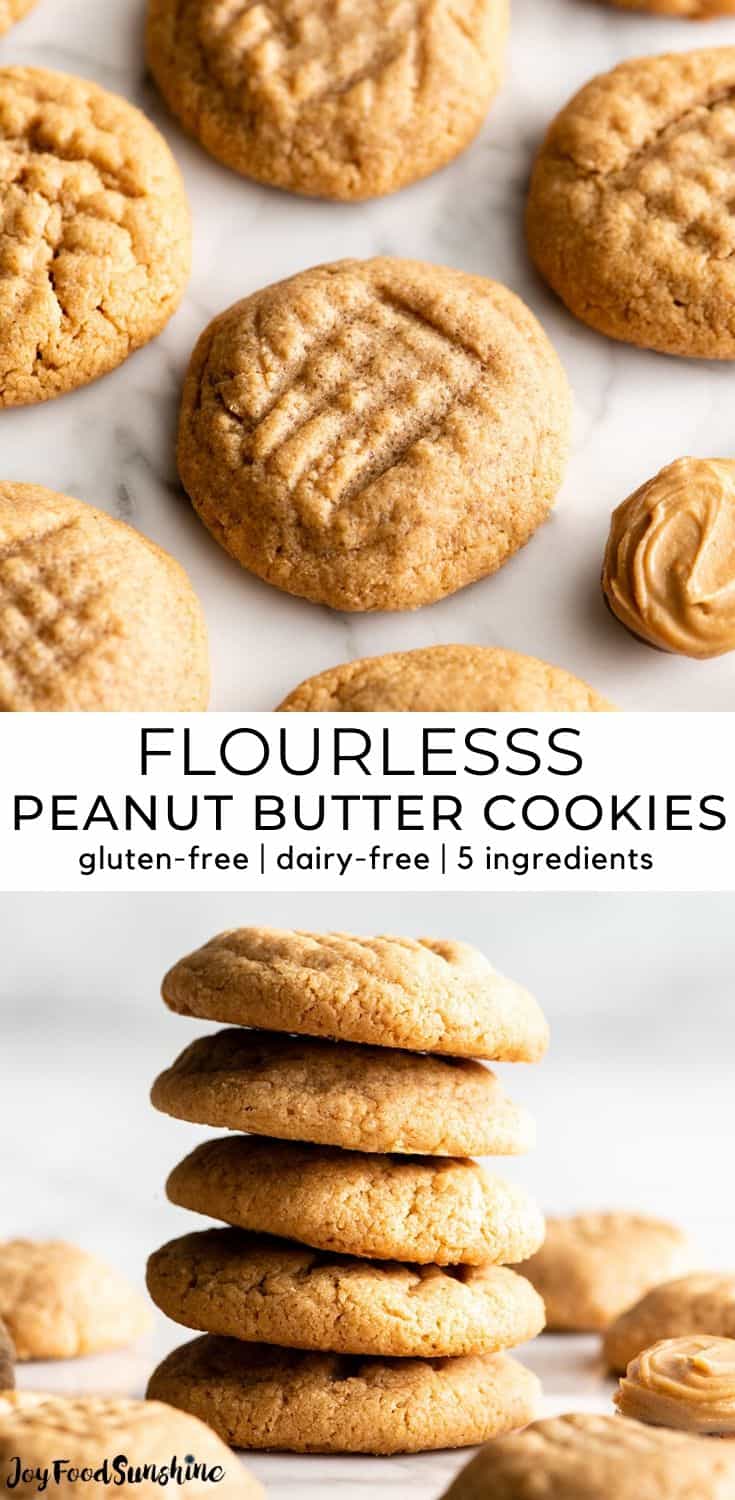 Flourless Peanut Butter Cookies (GlutenFree) JoyFoodSunshine
