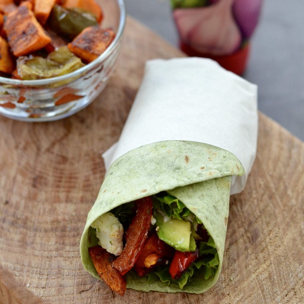 Balsamic Roasted Vegetable Wrap Joyfoodsunshine