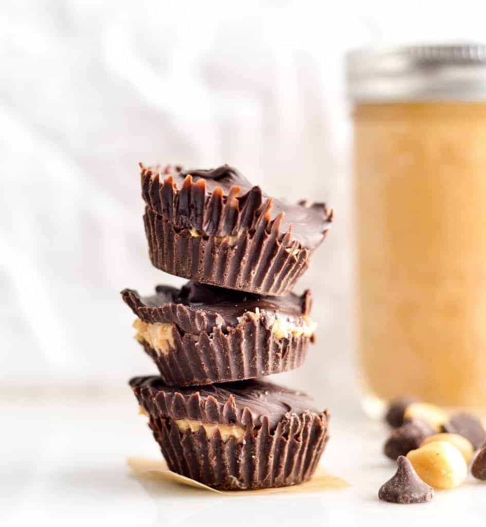 Healthy Homemade Peanut Butter Cups with Vanilla Bean
