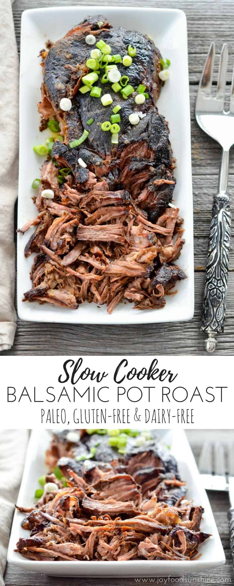 Slow Cooker Balsamic Pot Roast - Joyfoodsunshine
