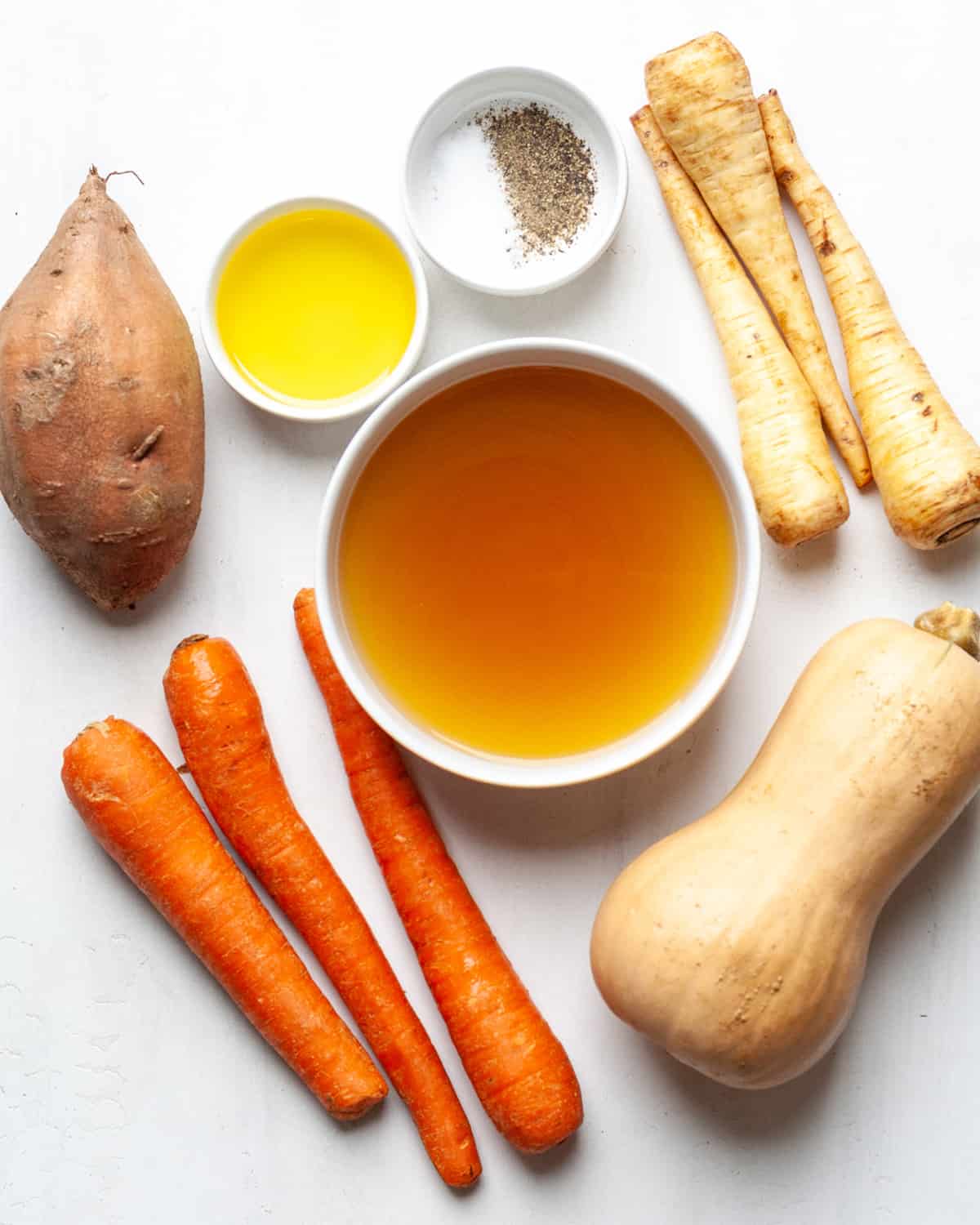 ingredients in this Roasted Vegetable Soup recipe
