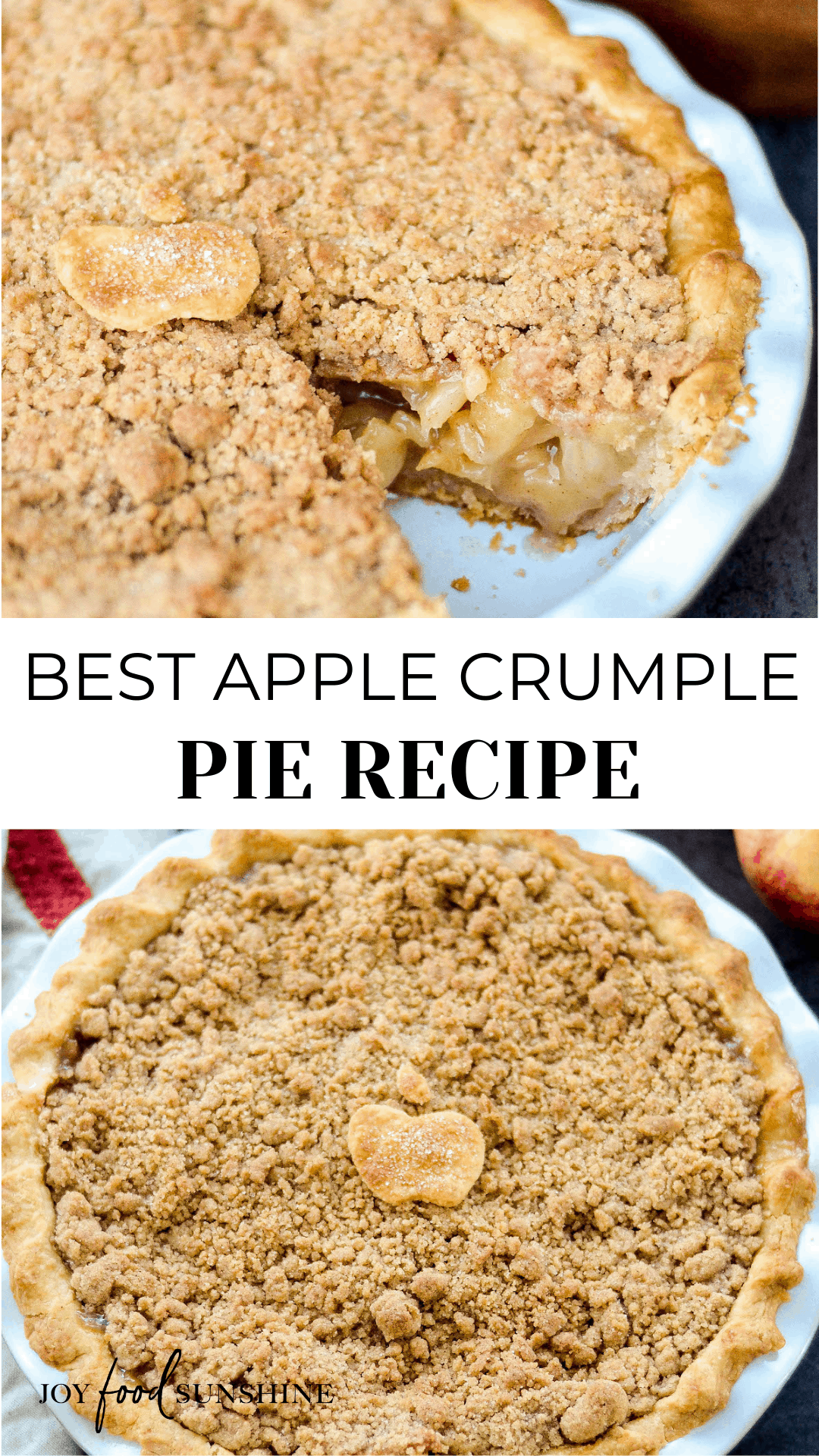 Best Apple Crumble Pie - JoyFoodSunshine