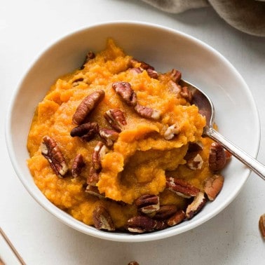 Healthy Sweet Potato Casserole (Paleo & Vegan) - JoyFoodSunshine