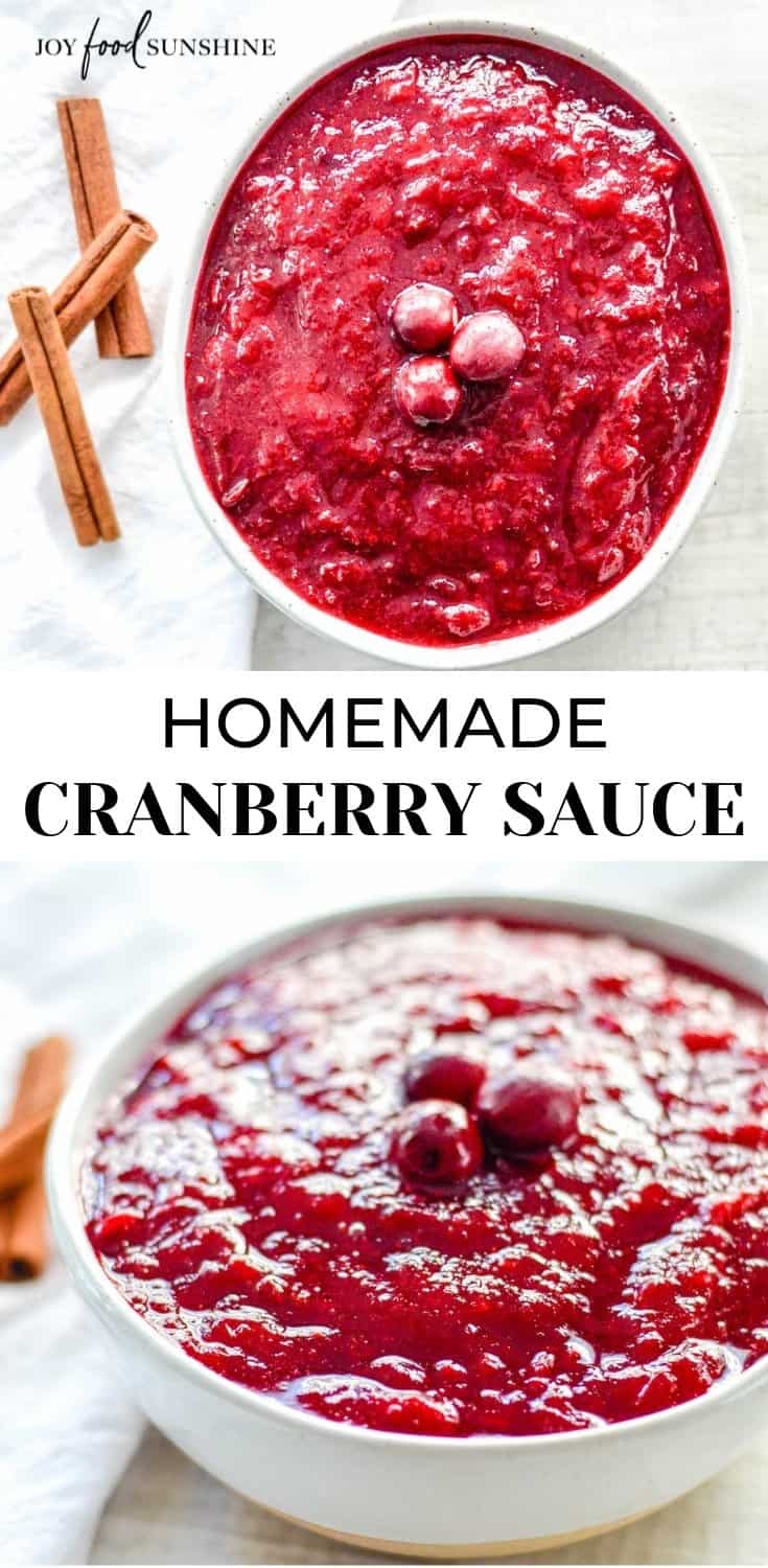 Best Homemade Cranberry Sauce - JoyFoodSunshine