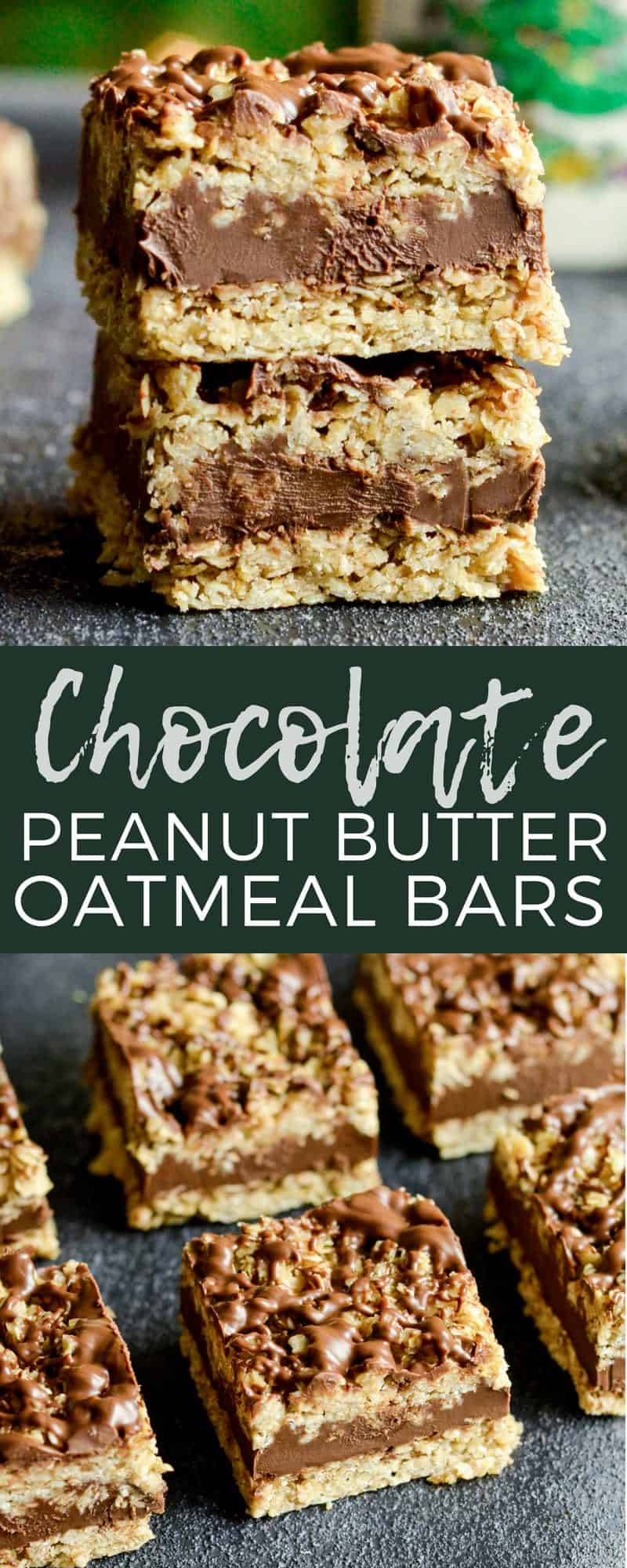 No-Bake Chocolate Peanut Butter Oat Bars - JoyFoodSunshine