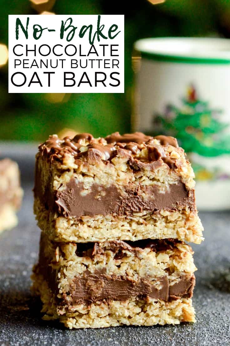 No-Bake Chocolate Peanut Butter Oat Bars - JoyFoodSunshine