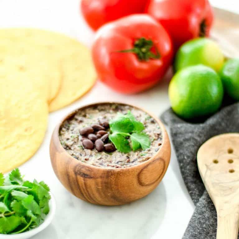 10 Minute Homemade Refried Black Beans JoyFoodSunshine