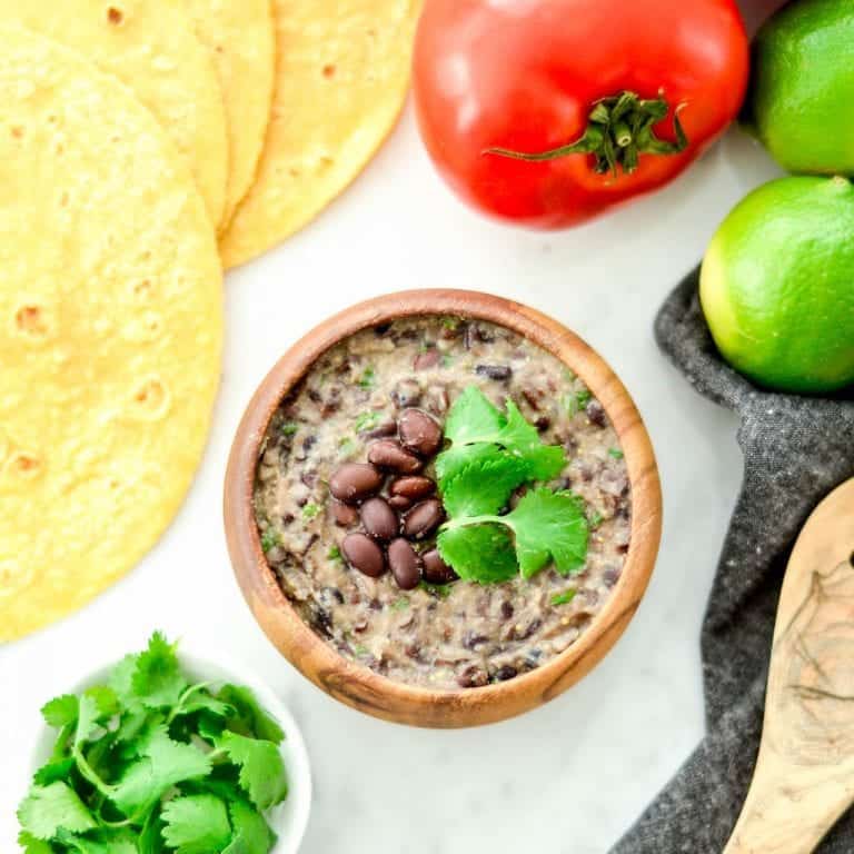 10 Minute Homemade Refried Black Beans JoyFoodSunshine