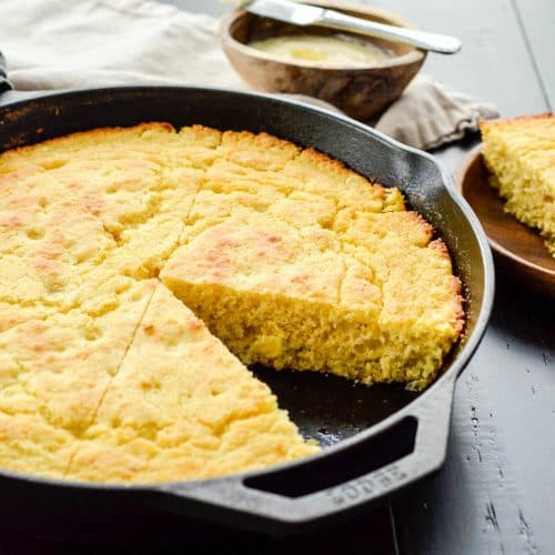 Healthy Skillet Cornbread - JoyFoodSunshine