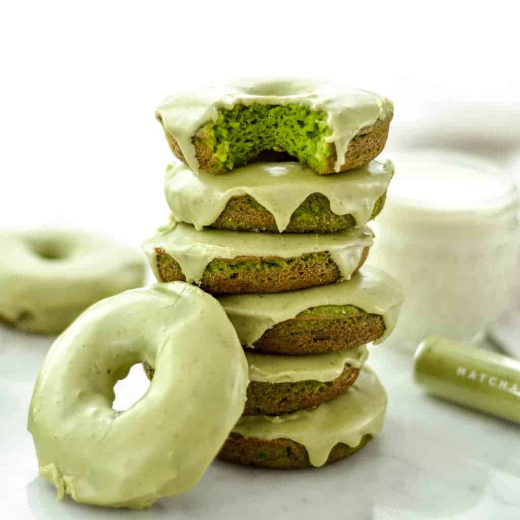 Paleo Spinach Donuts with Matcha Glaze - JoyFoodSunshine