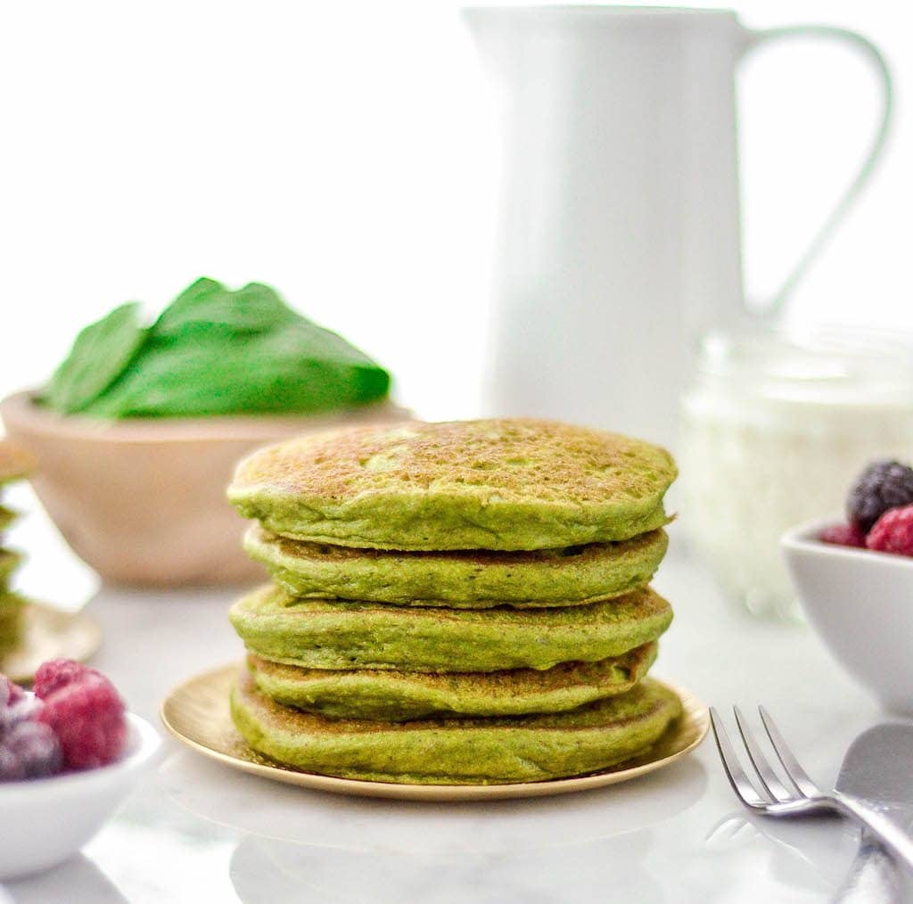 Gluten-Free Spinach Oatmeal Pancakes - Joyfoodsunshine