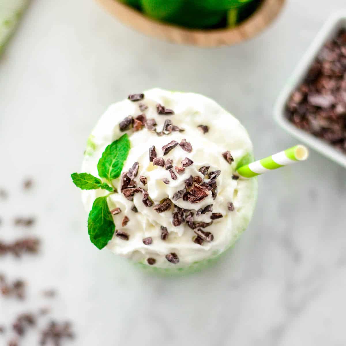 This Healthy Shamrock Shake recipe is made with 8 nutritious ingredients like avocados, spinach, Greek yogurt and is ready in 5 minutes! The perfect St. Patrick's Day treat that's naturally dyed green! No food coloring!