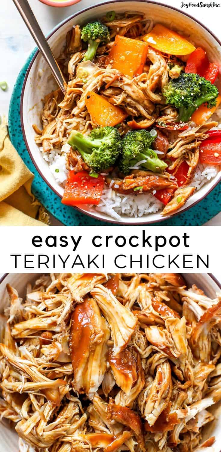 Easy CrockPot Teriyaki Chicken Recipe - JoyFoodSunshine