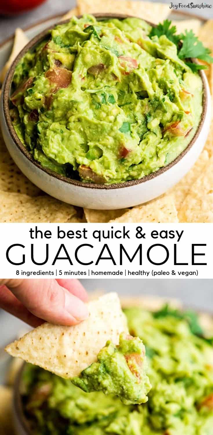 Easy Guacamole Recipe (5 Minutes) - Joyfoodsunshine