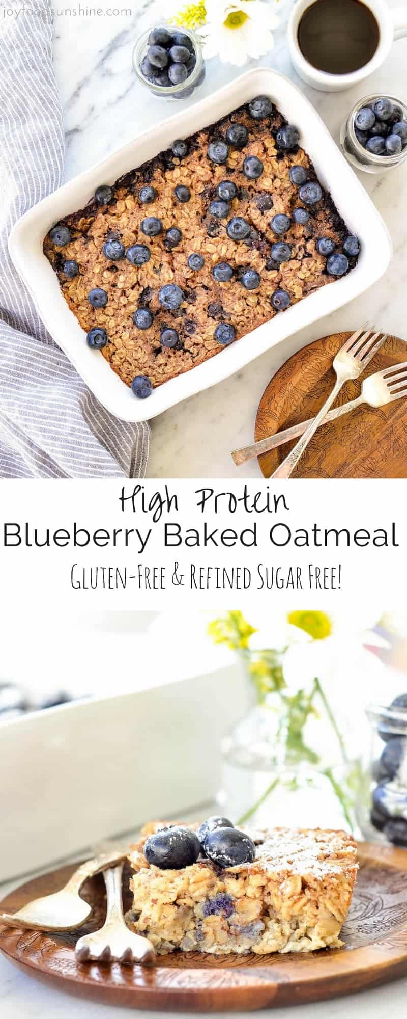 Blueberry Baked Oatmeal With Greek Yogurt (gluten-free)! - Joyfoodsunshine