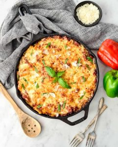 Balsamic Tortellini Bake with Sausage & Peppers - JoyFoodSunshine