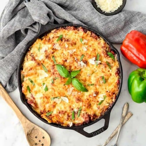 Balsamic Tortellini Bake with Sausage & Peppers - JoyFoodSunshine