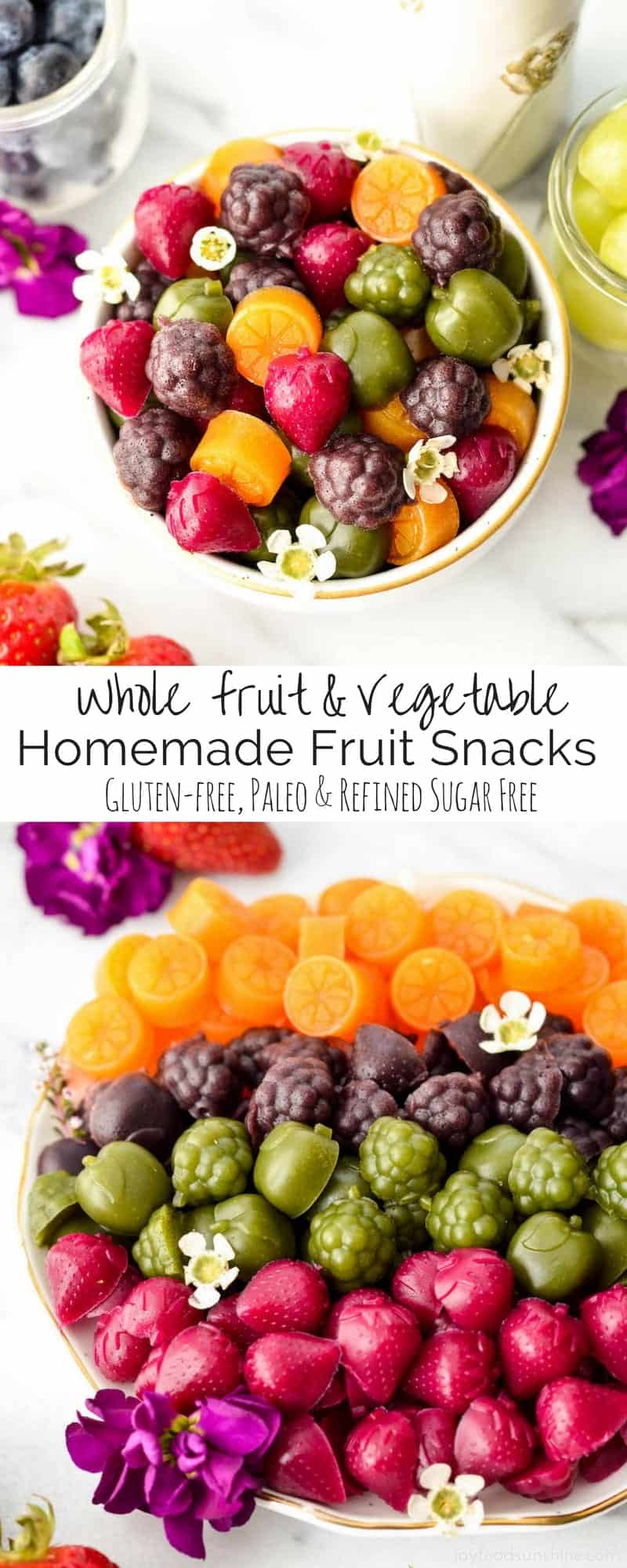 Healthy Homemade Fruit Snacks (with Whole Fruits & Veggies