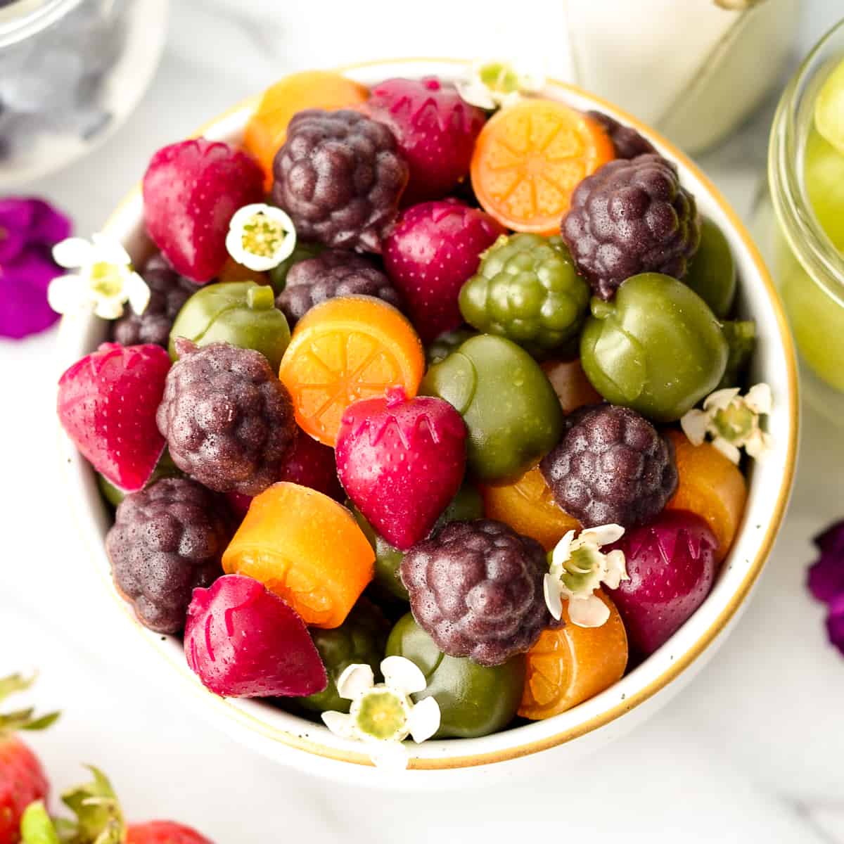 a bowl of Homemade Fruit Snacks recipe 