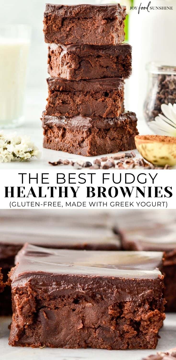 Healthy Greek Yogurt Brownies - JoyFoodSunshine