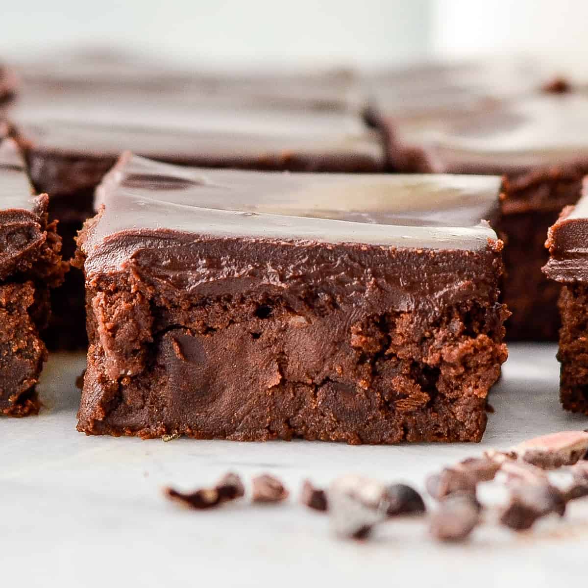 up close front view of one healthy brownie