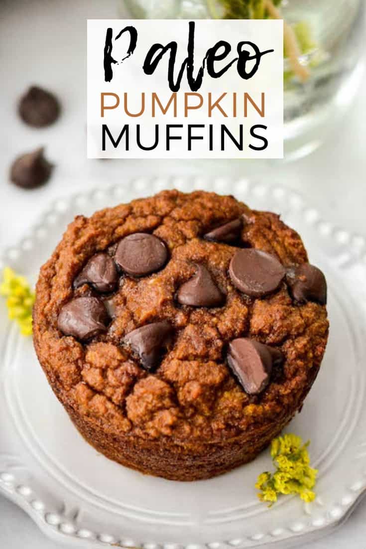 Paleo Pumpkin Muffins are a simple and healthy breakfast recipe! They are ready in 30 minutes & freezer friendly! Plus they are gluten-free, grain-free, dairy-free and have no refined sugar! #paleo #muffins #glutenfree #dairyfree #grainfree #paleomuffins #pumpkinmuffins #pumpkin #breakfast