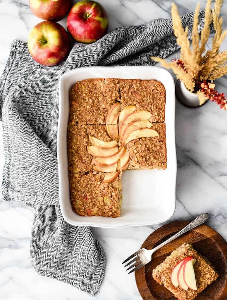 Healthy Apple Cinnamon Baked Oatmeal JoyFoodSunshine