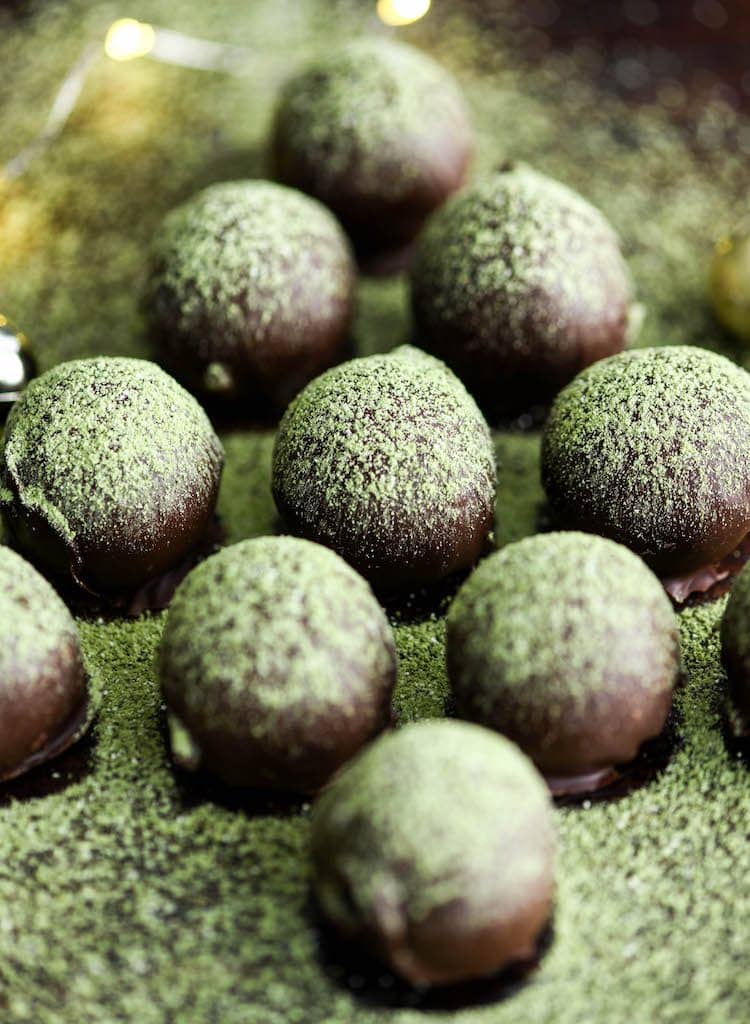 front view of 11 Healthy Matcha Truffles 