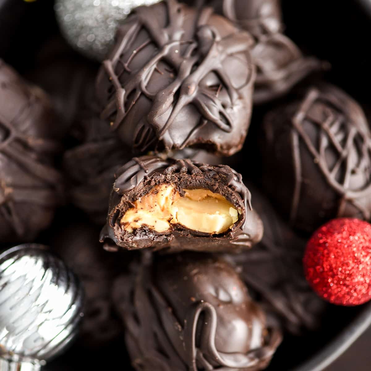 Chocolate Peanut Clusters with Peanut Butter