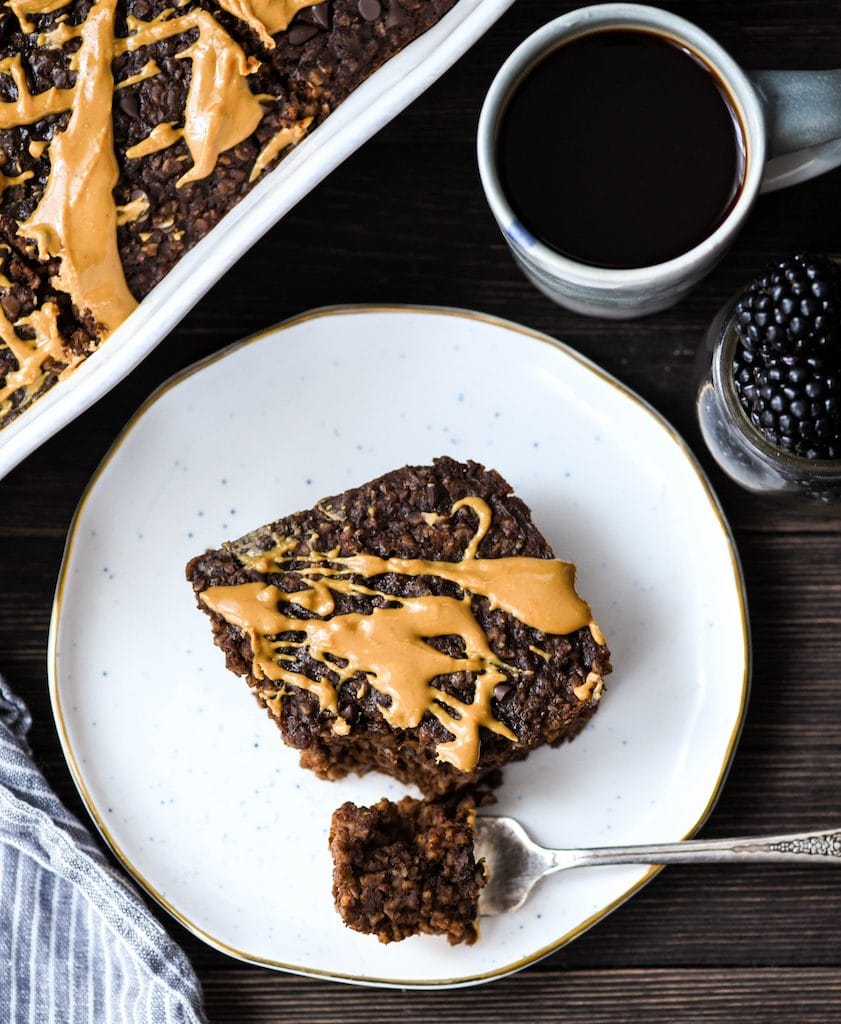 Healthy Chocolate Peanut Butter Baked Oatmeal Joyfoodsunshine