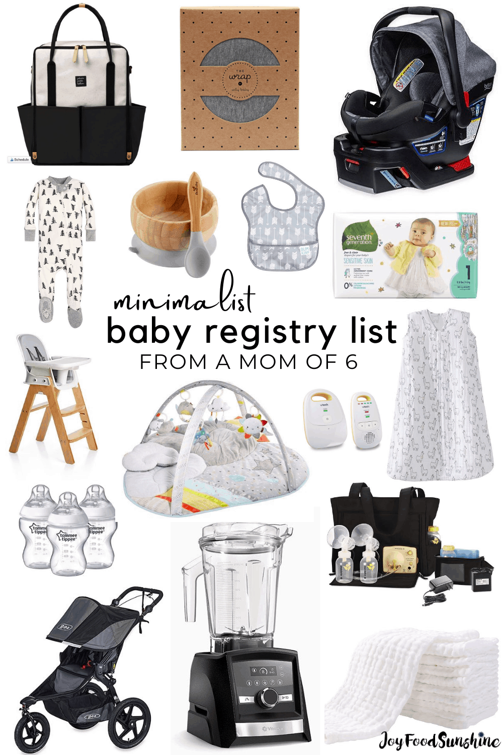 Baby Registry List - JoyFoodSunshine
