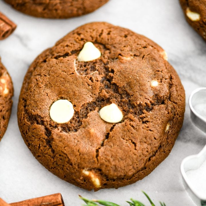 ginger white chocolate chip cookies