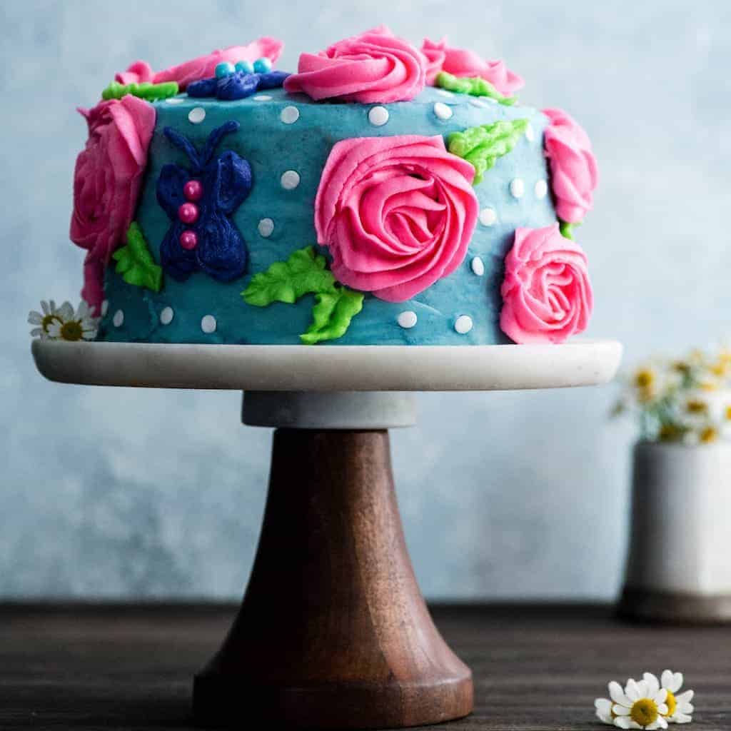 Moments 01.2018 JoyFoodSunshine. Birthday Cake with Homemade Vanilla Frosting