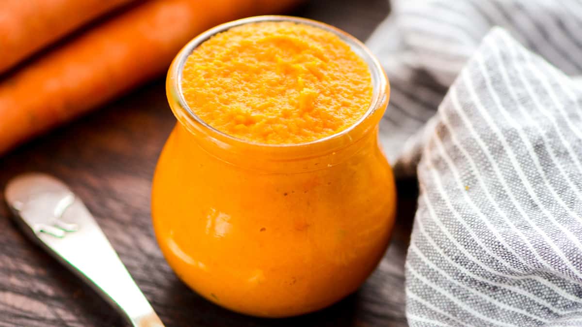 Carrot & spinach puree using my baby bullet steamer & blender. Watch t, Food Recipes