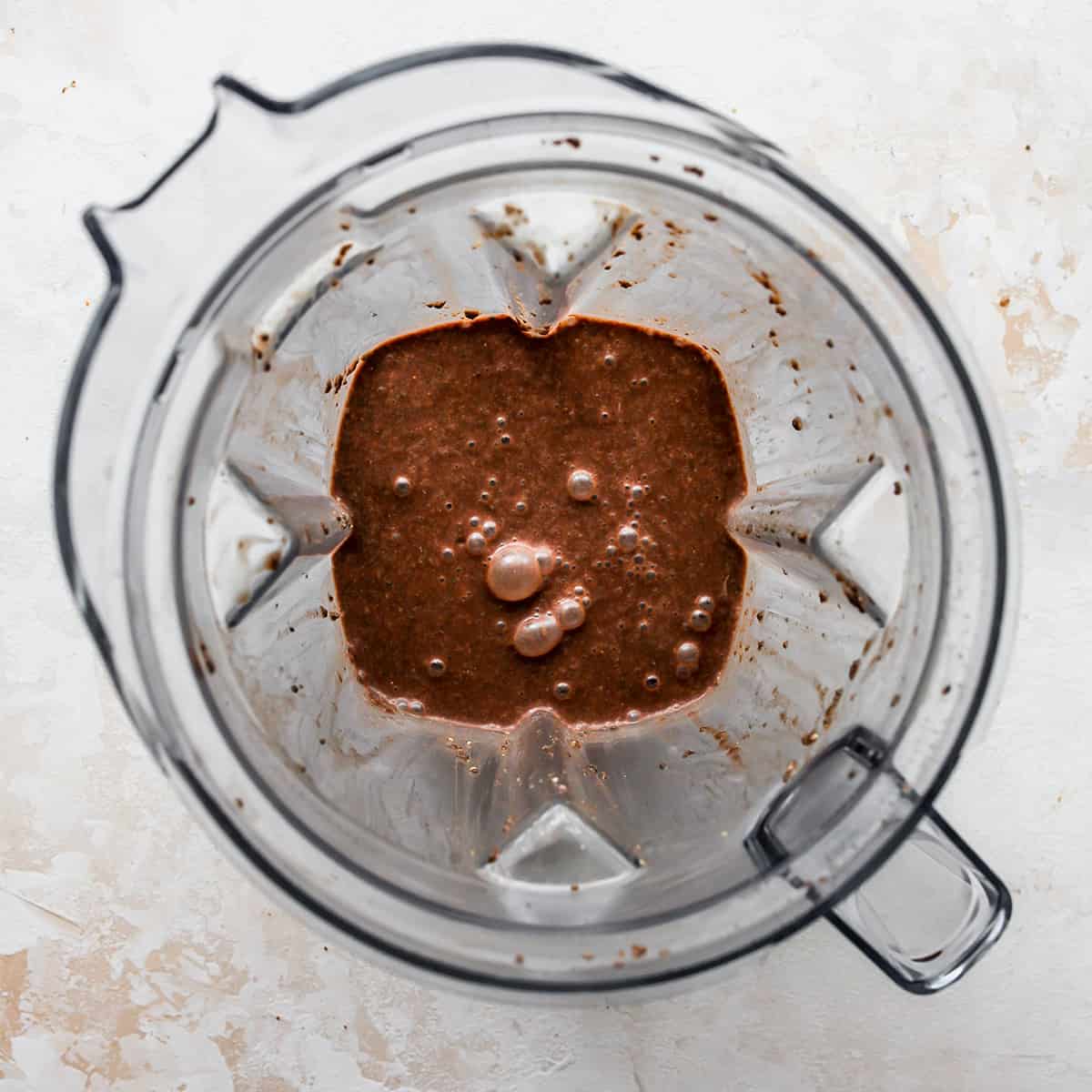 photo showing How to Make Chocolate Peanut Butter Chia Pudding in a blender
