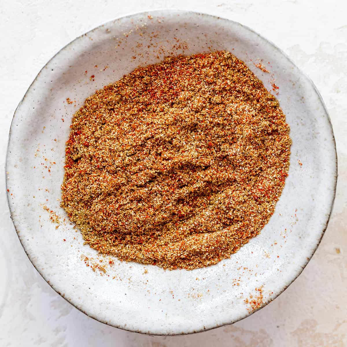 overhead view of the spice mixture in this sweet potato tacos recipe