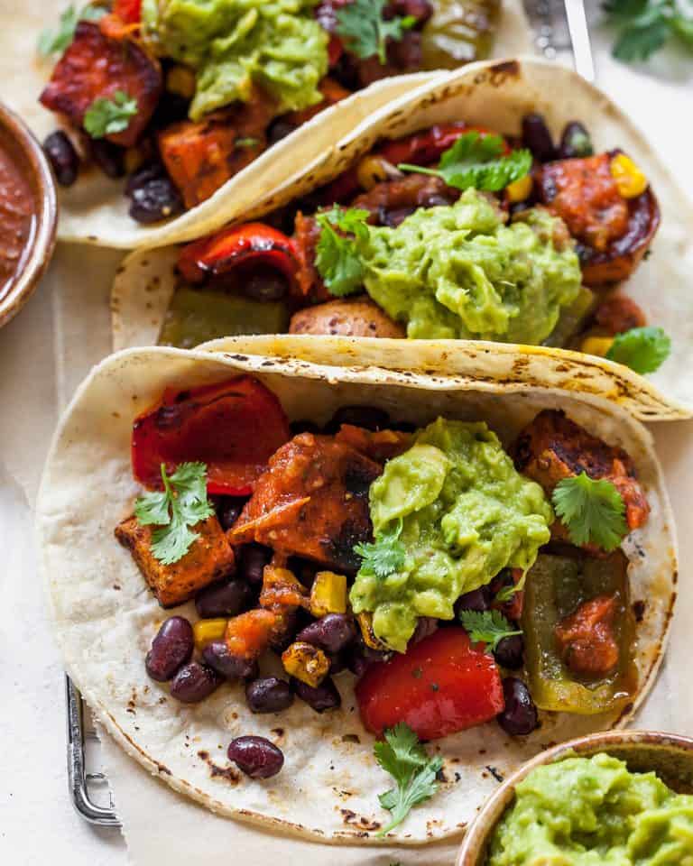 Black Bean Sweet Potato Tacos - JoyFoodSunshine