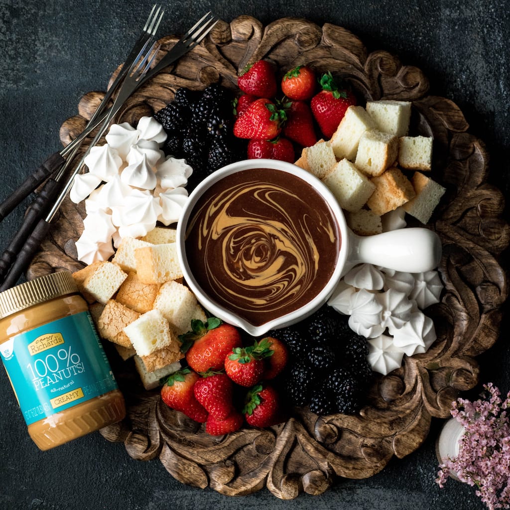 Easy Chocolate Peanut Butter Fondue (DairyFree) JoyFoodSunshine