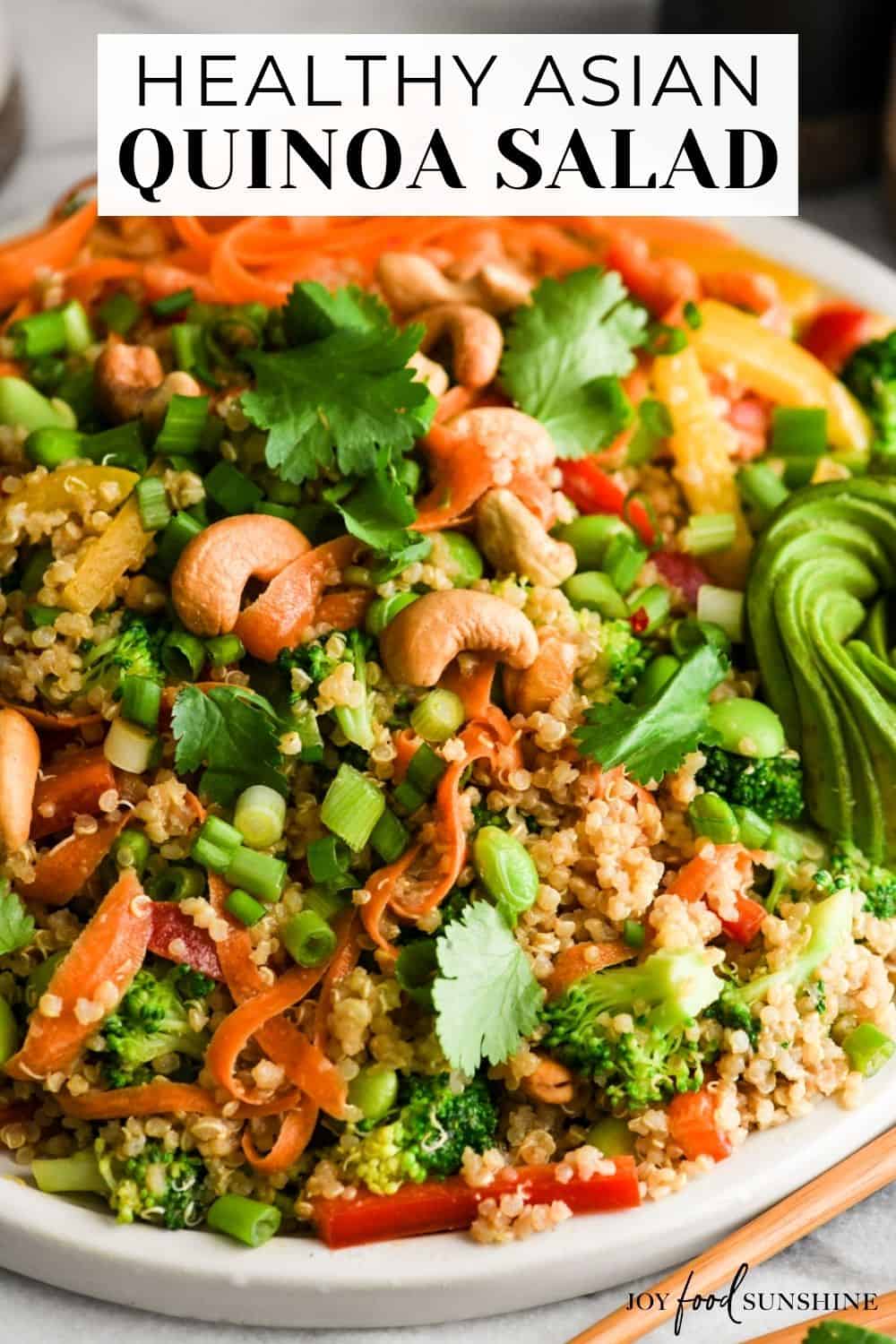 Asian Quinoa Salad with Peanut Dressing - JoyFoodSunshine