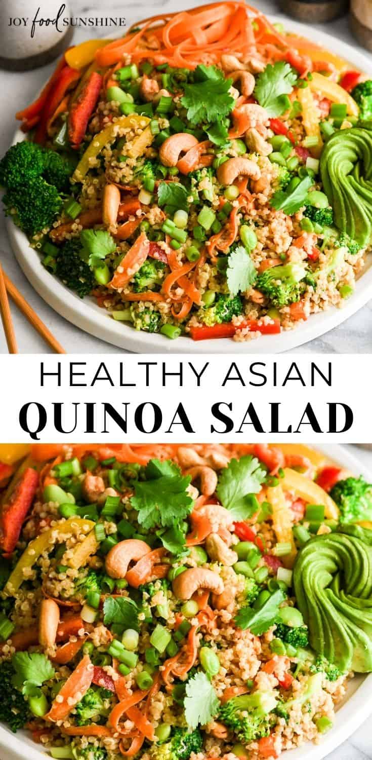 Asian Quinoa Salad with Peanut Dressing - JoyFoodSunshine