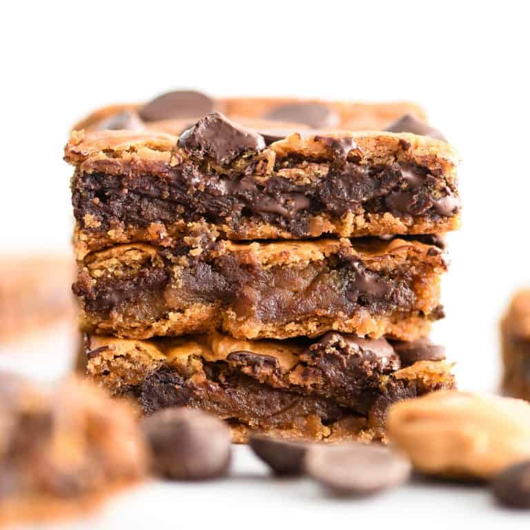 Healthy Peanut Butter Blondies (Chickpea Blondies) JoyFoodSunshine